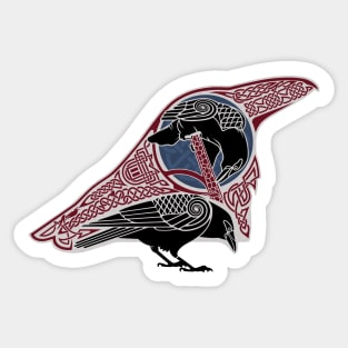 Ravens in Knots Sticker